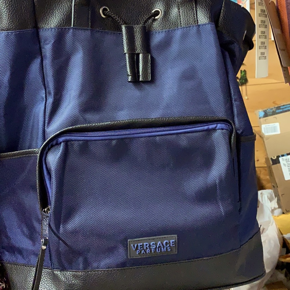 Versace parfums dark blue backpack